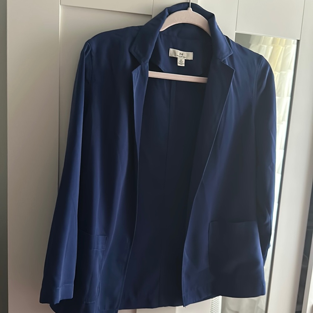 NWOT Halston blue light weight blazer size small